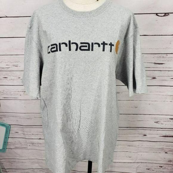 Carhartt Men's Logo Grey Short Sleeve Tee Shirt Size XL Extra Large - Picture 8 of 8